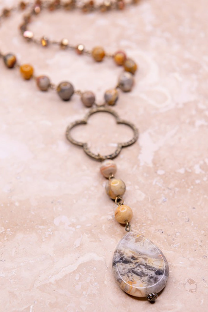Alani Necklace Taupe Mix
