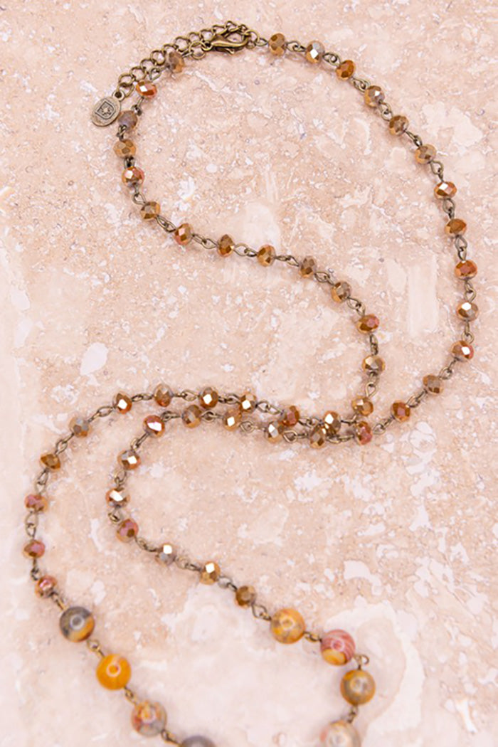 Alani Necklace Taupe Mix