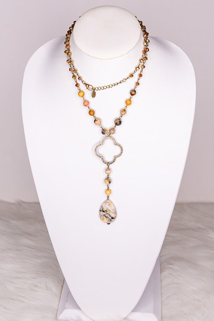 Alani Necklace Taupe Mix