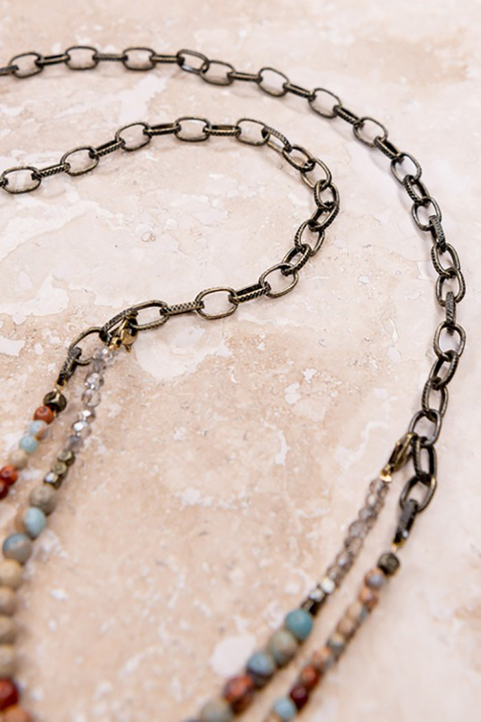 Glass Beads Convertible Necklace Bracelet