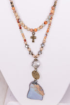 Glass Beads Convertible Necklace Bracelet