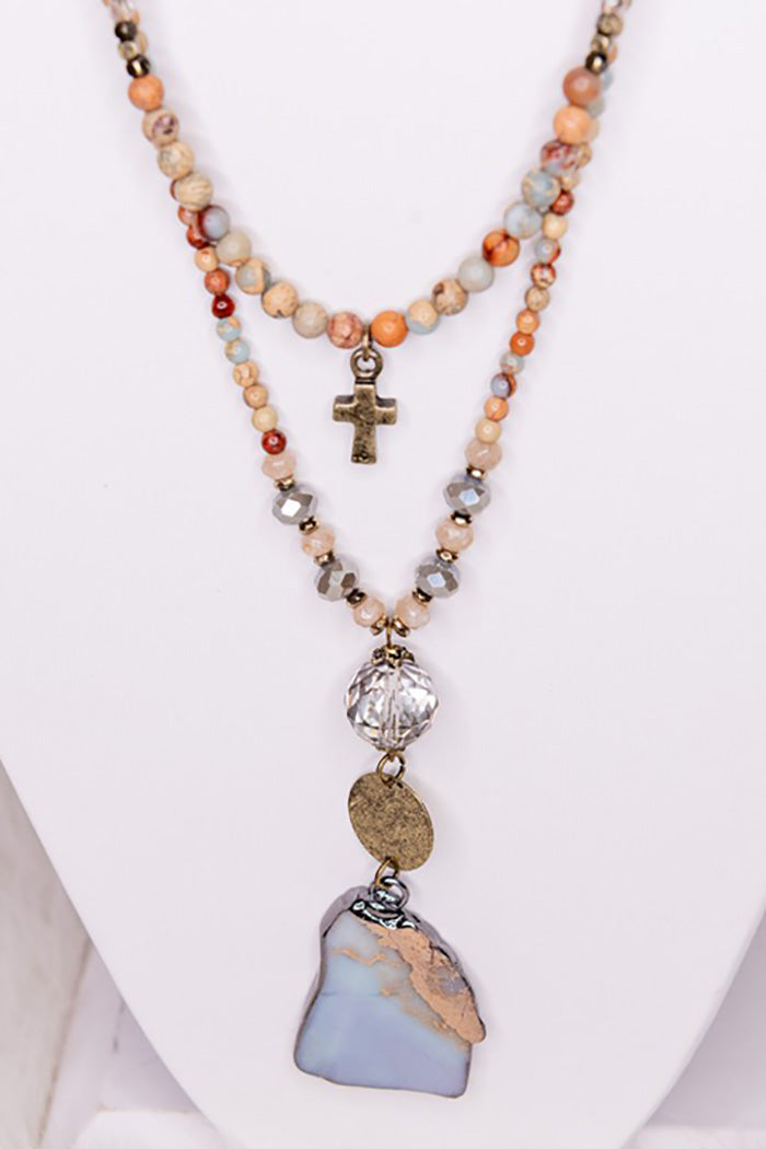 Glass Beads Convertible Necklace Bracelet