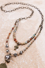 Glass Beads Convertible Necklace Bracelet