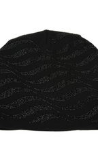 Zebra Print Gem Rhinestone Beanie