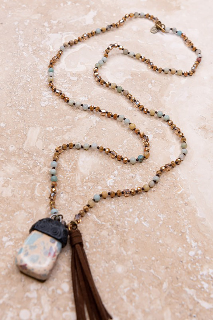 Beaded Natural Stones Necklace