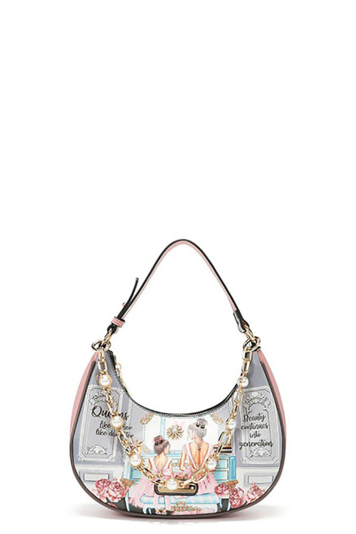 PEARL CHAIN LINK SHOULDER BAG