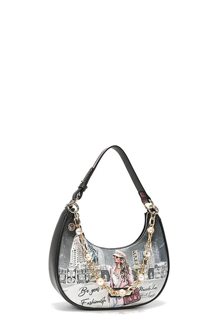PEARL CHAIN LINK SHOULDER BAG