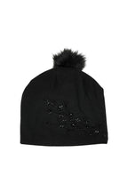 BEADED VINE POM POM BEANIE HAT