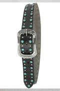 EMBOSSED LEATHER WESTERN BUCKLE BELT