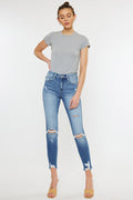 High Rise Ankle Skinny Jeans
