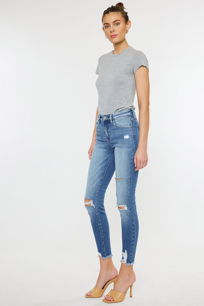 High Rise Ankle Skinny Jeans