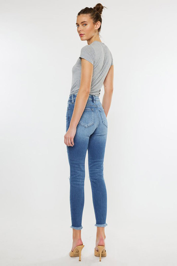 High Rise Ankle Skinny Jeans