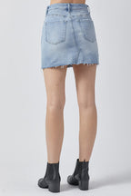 Distressed Mini Skirt