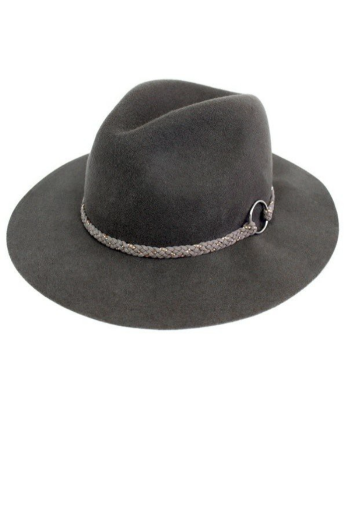Braided Faux Suede Strap Panama