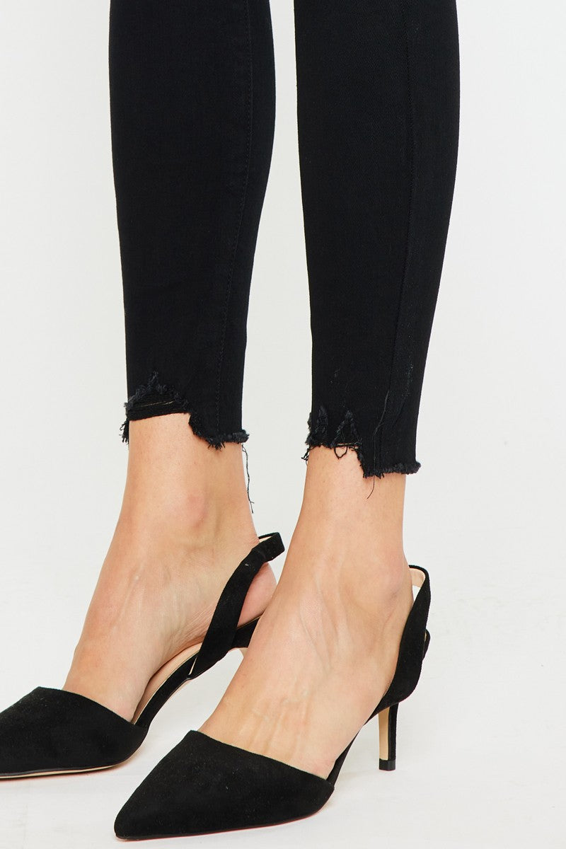 High Rise Button Fly Super Skinny Jeans