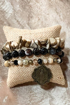 Natural Stone And Beaded Bracelet