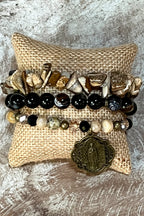 Natural Stone And Beaded Bracelet