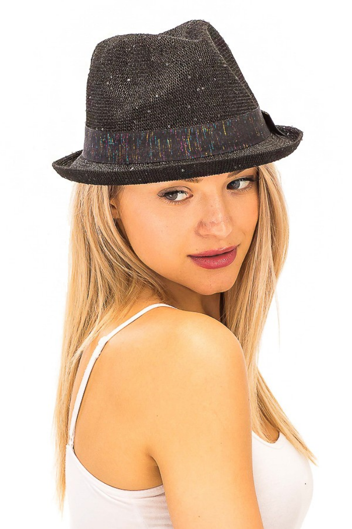 Sequins Embellished Fedora
