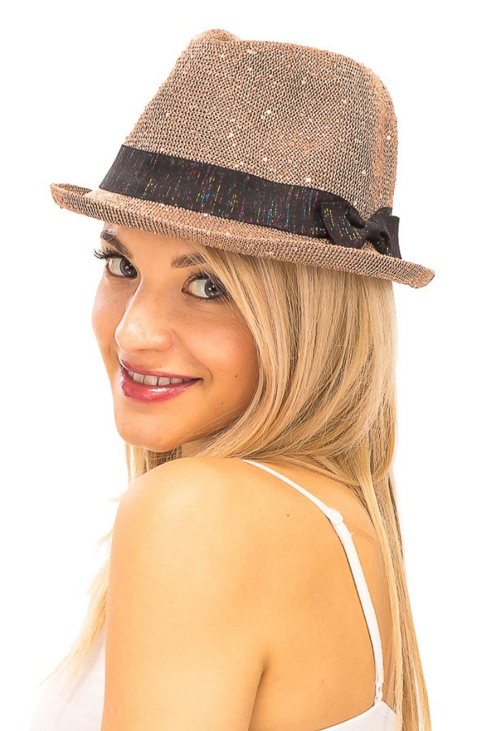 Sequins Embellished Fedora