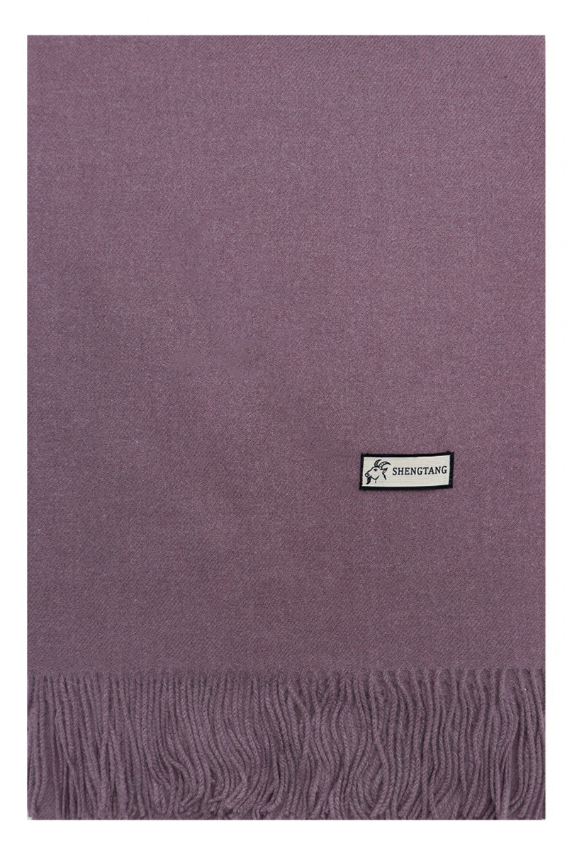 Oversized Fuzzy Faux Cashmere Oblong Wrap