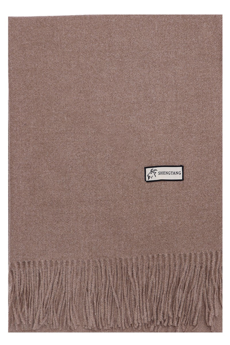 Oversized Fuzzy Faux Cashmere Oblong Wrap