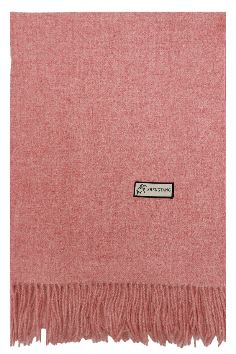 Oversized Fuzzy Faux Cashmere Oblong Wrap