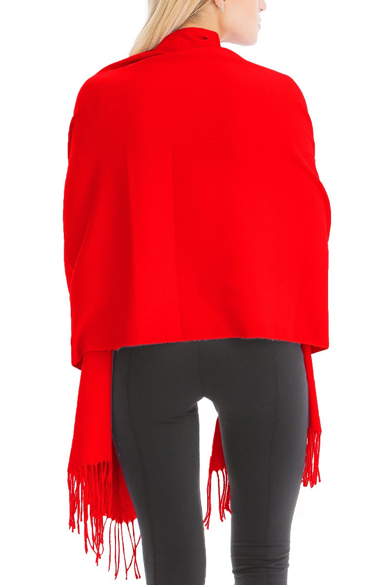 Oversized Fuzzy Faux Cashmere Oblong Wrap