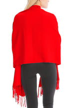 Oversized Fuzzy Faux Cashmere Oblong Wrap