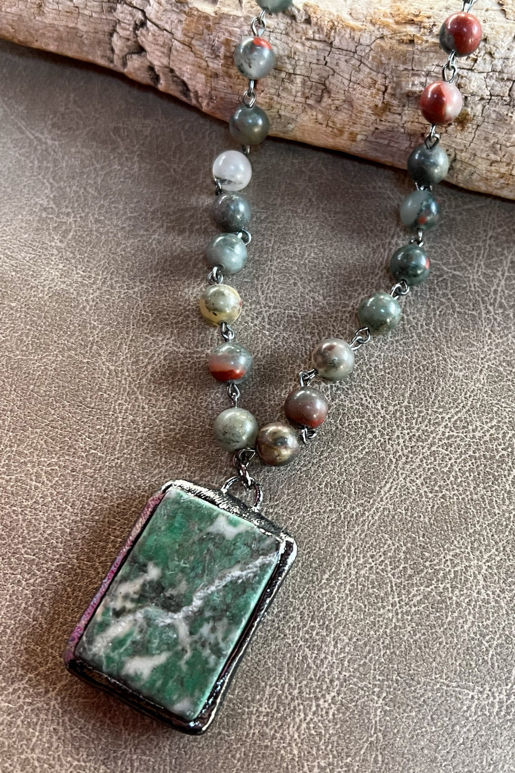 Adjustable Stone Beaded Necklace