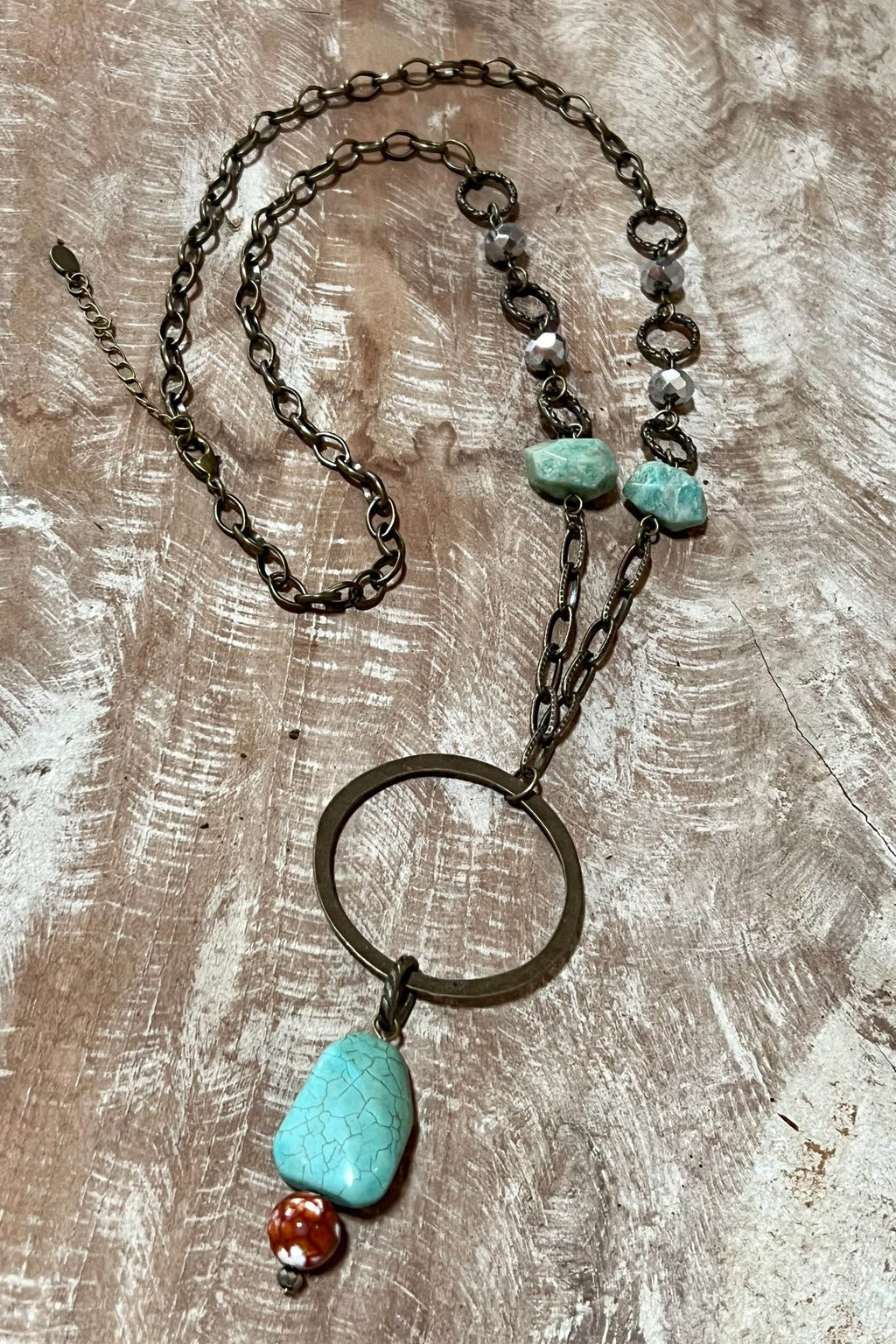 Amazonite Stone Beads Necklace