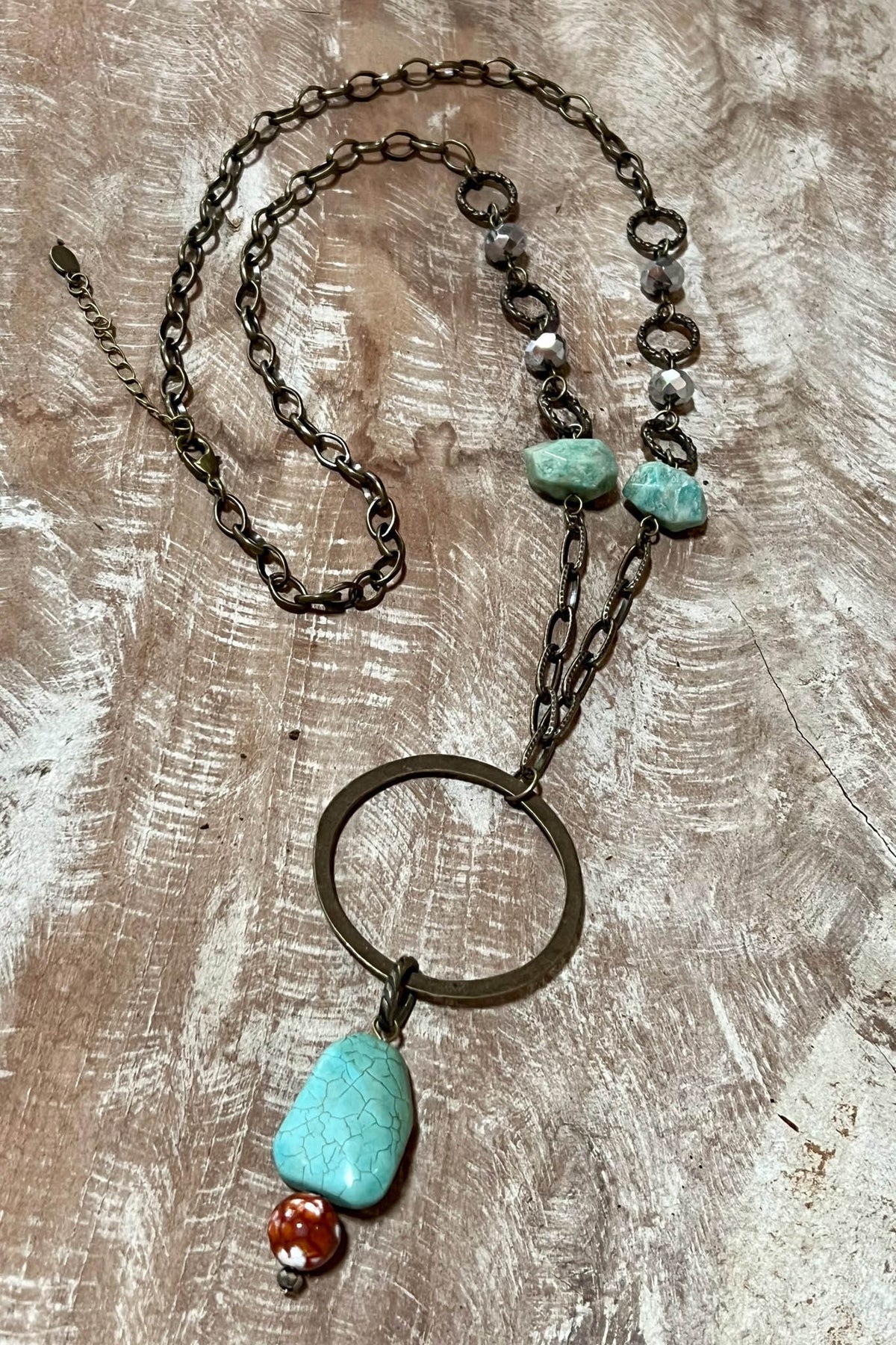 Amazonite Stone Beads Necklace