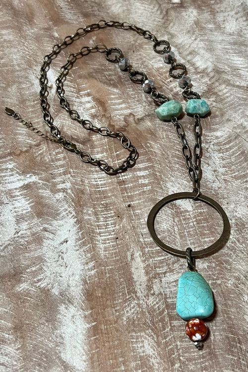 Amazonite Stone Beads Necklace