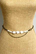 Bronze Chain Belt Stone Beading