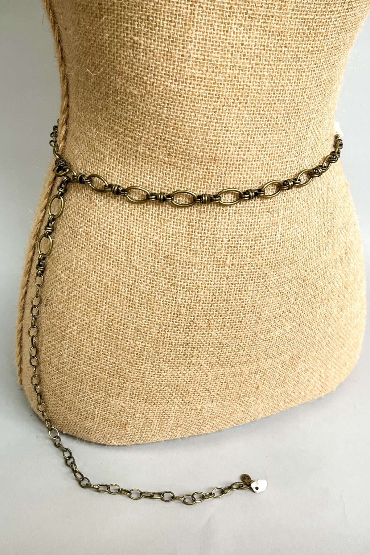 Bronze Chain Belt Stone Beading