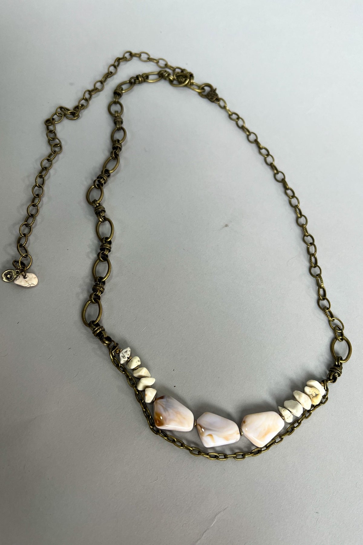 Bronze Chain Belt Stone Beading