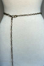 Bronze Chain Belt Stone Beading