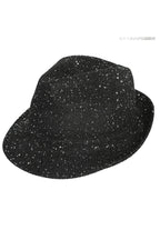 SEQUIN GLITTERING UPBRIM FEDORA HAT