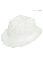 SEQUIN GLITTERING UPBRIM FEDORA HAT