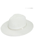 WIDE BRIM RHINESTONE BAND PANAMA HAT