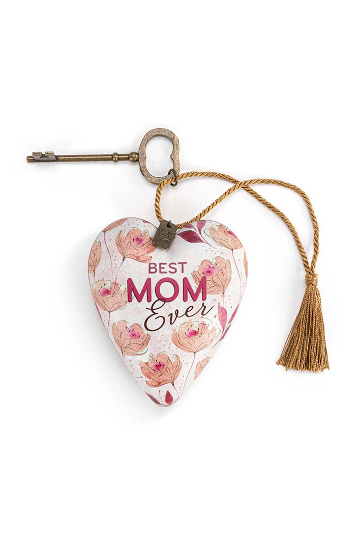 Best Mom Ever Floral Art Heart