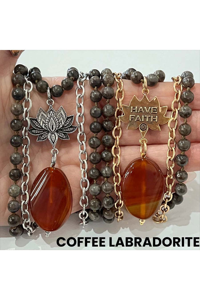 Have Faith Lotus Flower Long Necklace