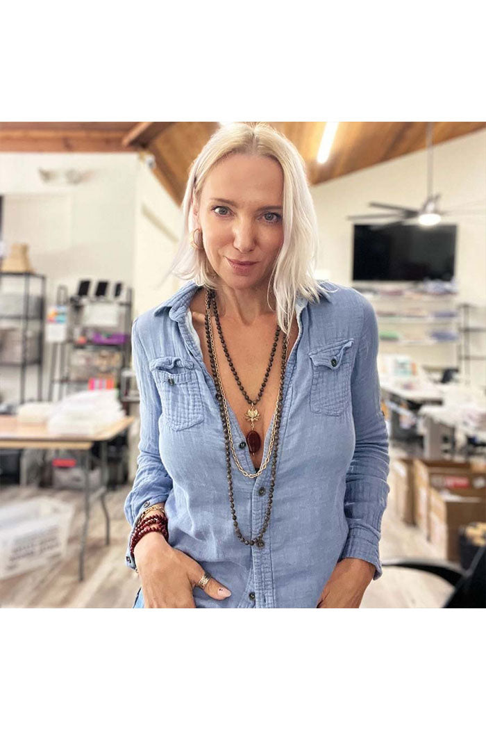 Have Faith Lotus Flower Long Necklace