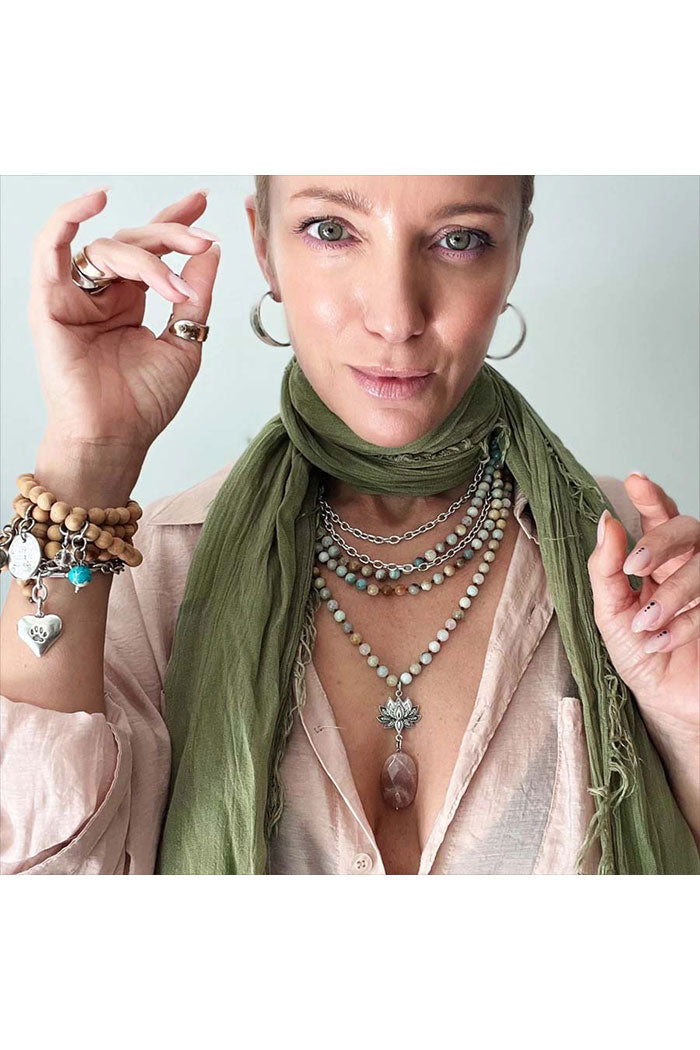 Have Faith Lotus Flower Long Necklace