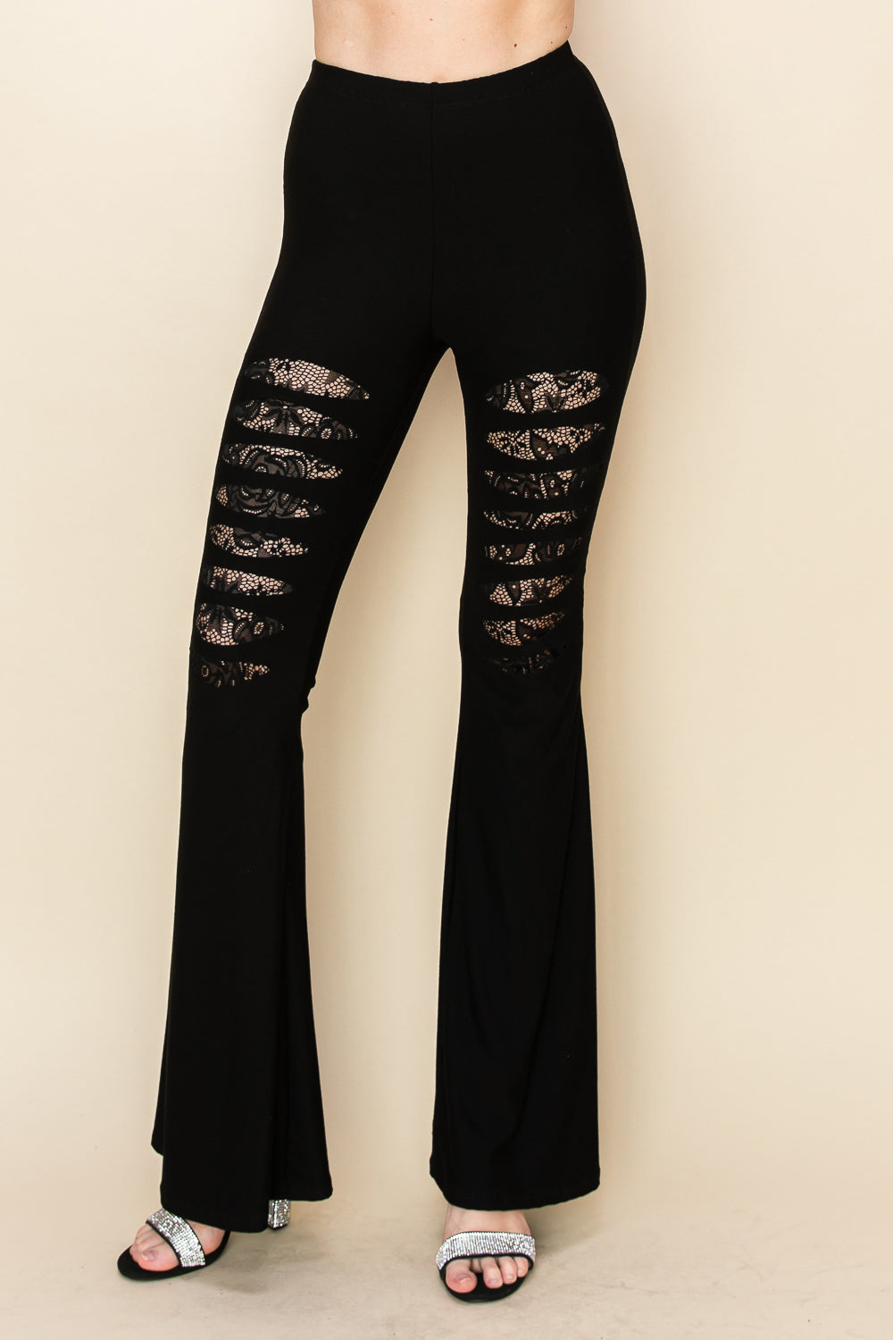 Lace Lined Flare Pants