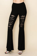 Lace Lined Flare Pants