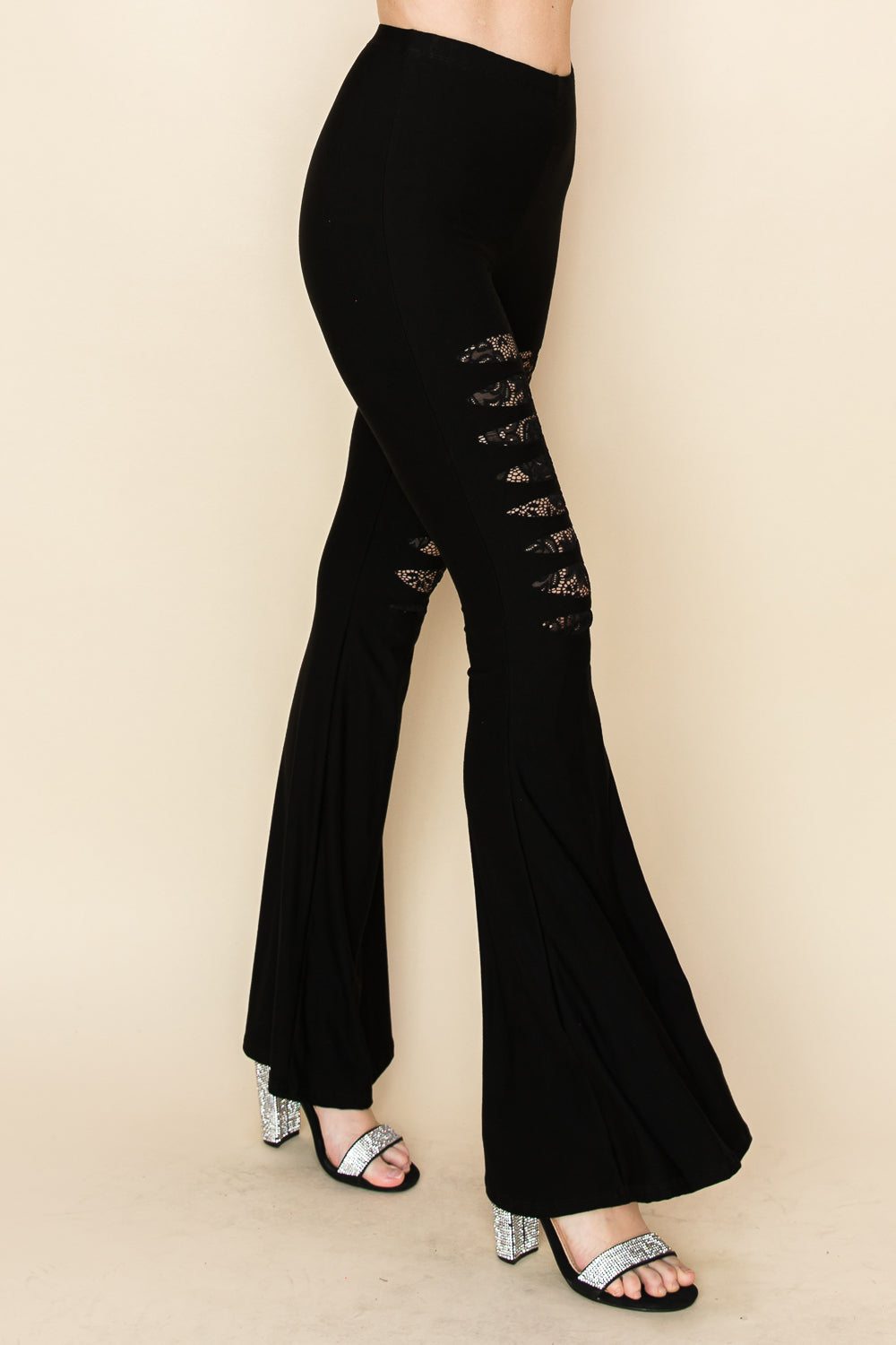 Lace Lined Flare Pants