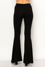 Eyelet Lace Up Flare Pants