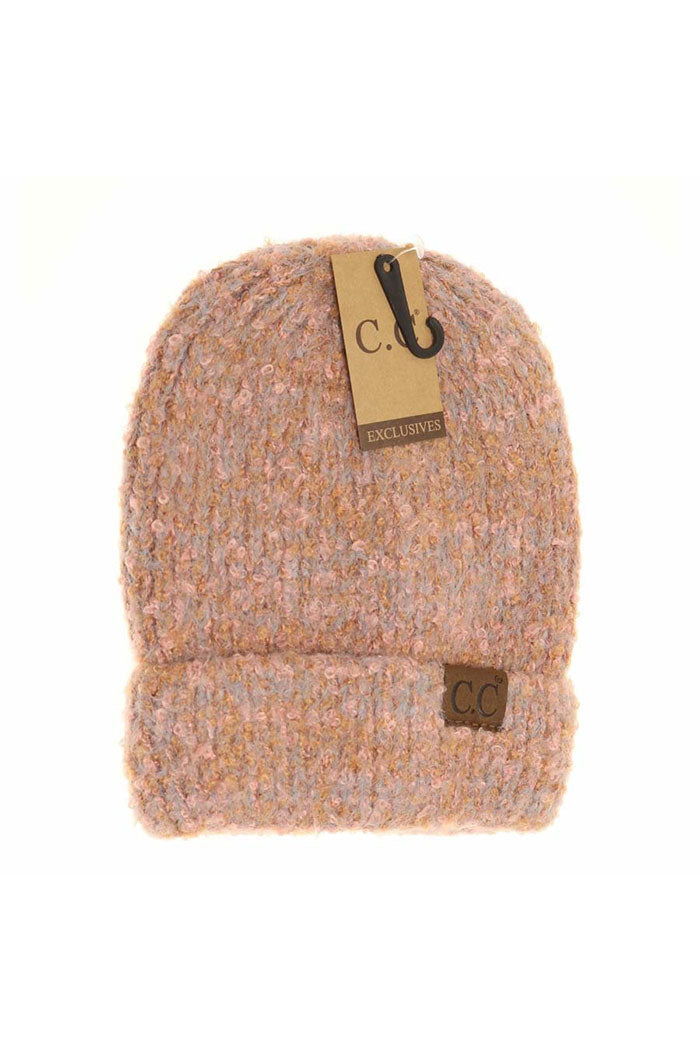 Soft Boucle Knit Cuff CC Beanie