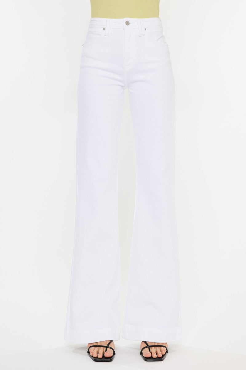 High rise wide flare jeans