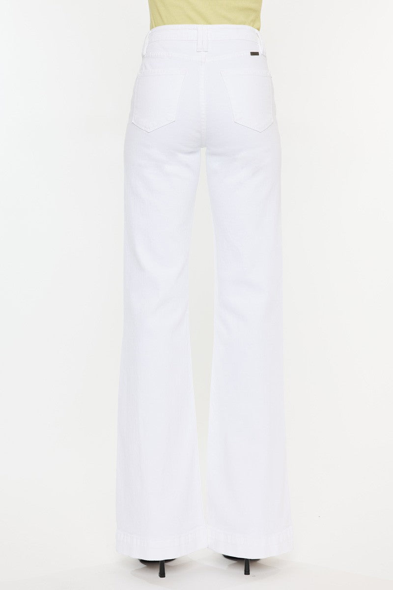 High rise wide flare jeans
